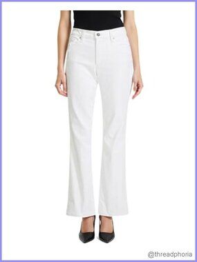 High-Rise Stretch Sateen Bootcut Jeans Womens